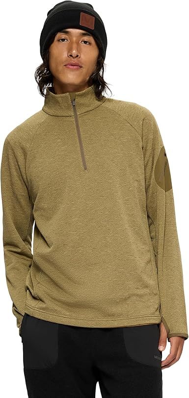 Merrell Men's Quarter Zip Active Pullover, Long Sleeve Athletic Outdoor Workout Jacket in S-XXL