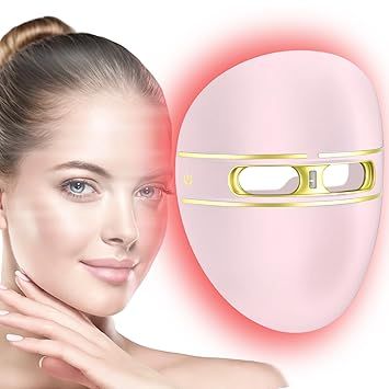 FSA LED Face Mask Light Therapy, Red Light Therapy for Face Wrinkle, Blue Light Therapy Mask for Face Acne, Rechargeable