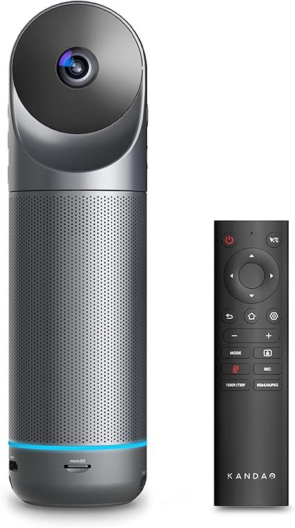 KanDao Meeting Pro 360° Video Conference Room Camera - AI Tracking, Meeting Recording & USB Plug-Play, Portable 8 Mics Array Meeting Camera, Compatible with Zoom/Teams/Google Meet, 5 Smart Modes