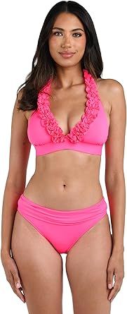 La Blanca Women's Island Goddess Banded Halter Bikini Swimsuit Top