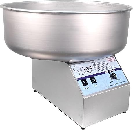 Classic Floss COMMERCIAL Cotton Candy Machine with Metal Bowl - For Professional Concessions