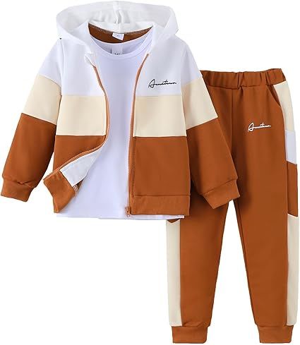 Toddler Boy Clothes Fall Winter Outfits Boy's Tracksuits Hoodie Sweatshirt Tops Sweatpants Zipper Coat Jacket
