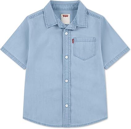Levi's Boys' Short Sleeve Woven Button Up Shirt