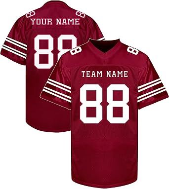 Custom Football Jerseys Personalized Shirt Stitched/Printed Name Number Fans Gift for Men Women Youth Boys