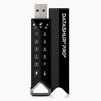 iStorage datAshur PRO2 8 GB | Secure Flash Drive | FIPS 140-2 Level 3 Certified | Password protected | Dust/Water-Resistant