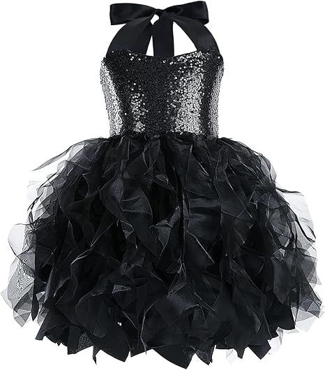 Suppromo Tutu Dress for Girls Sparkly Sequin Tulle Princess Birthday Party Prom Outfit Toddler Girls Sneaker Ball Gown Dress