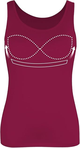 Tank Top with Built in Bra Cup for Women Casual Wide Strap Sleevless Layer Camisole Yoga Top Pack S-3XL