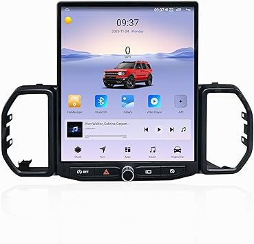 11.8" 2K Touchscreen Radio for Ford Bronco Sport 2020-2025, Android 14 Head Unit with Seamless Wireless CarPlay/Android Auto, Dual System (Retains Original SYNC System), 6+64GB, 4G GPS Navigation