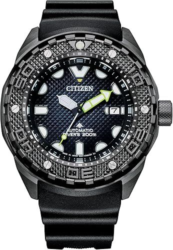 Citizen Promaster Dive Automatic Black Polyurethane Strap Watch | 46mm | NB6005-05L