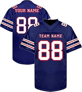 Custom Football Jerseys Personalized Shirt Stitched/Printed Name Number Fans Gift for Men Women Youth Boys
