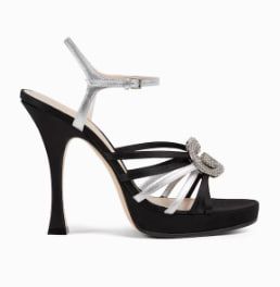 Women's pump with crystal Interlocking G