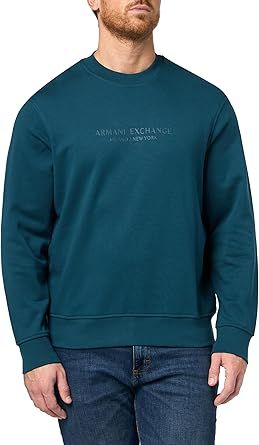 Armani Exchange Men's Milano/Ny Zip Crewneck Sweatshirt