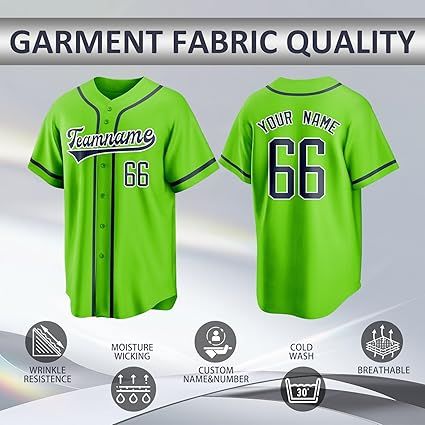 Custom Baseball Jersey Personalized Team Uniforms for Men Women Boys and Girls Add Your Name Number or Logo