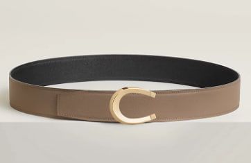 Luck belt buckle &amp; Reversible leather strap 38 mm