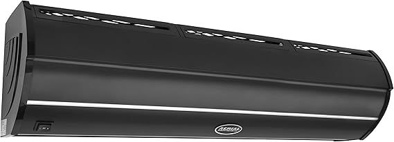 DuraSteel Wall Mounted Air Curtains for Doors Commercial - 36 Inch Black Fly Fans - Super Power Over Door Fan with MS Switch - Sliding Under Door Fans to Move Air Curtain Blower Keep Flies Bugs Out