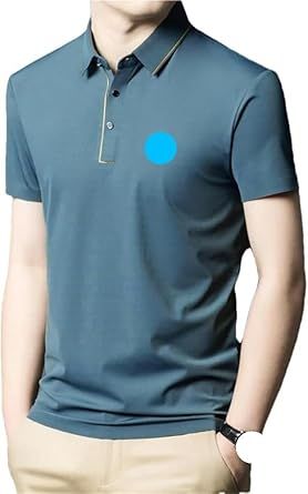 Men's Summer Short Sleeve Polo Shirt Comfortable Breathable Stylish Golf Performance Lightweight Quick-Drying Casual Wear