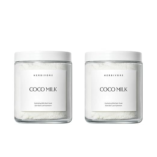 HERBIVORE Coconut Milk Bath Soak | Deeply Hydrating + Skin Softening, Soothing Light Coconut Scent, Vegan, Plant-Based