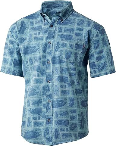 HUK Mens Kona Short Sleeve Shirt | Performance Button Down