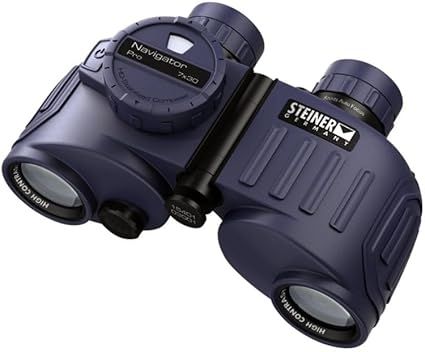 Steiner 7x30 Navigator Marine Binoculars with Open Bridge Design and Sports Auto-Focus, with Compass