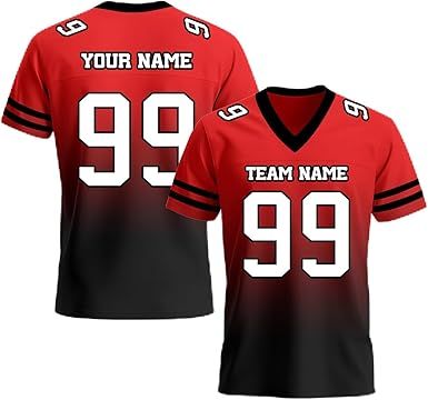 Custom Football Jersey, Personalized Name Number Team Practice Jerseys Football Game Shirt for Men Youth Women Youth