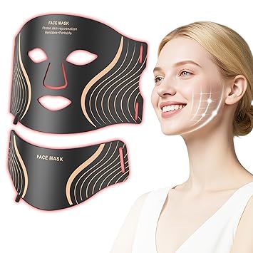 Red Light Therapy for Face & Neck, 7in1 LED Light Therapy Mask, Rechargeable Red Light Therapy Mask, 103 3-in-1 Fusion LED Beads, Anti-Aging, Skin Firming & Radiant Glow at Home