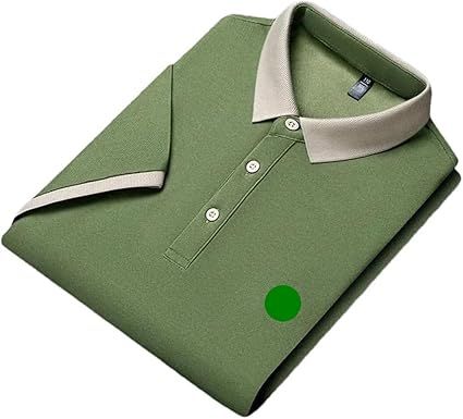 Breathable Men's Polo Shirt Solid Color Splicing Short Sleeve Running Quick Dry Mesh Fabric Moisture-Wicking Comfortable Top
