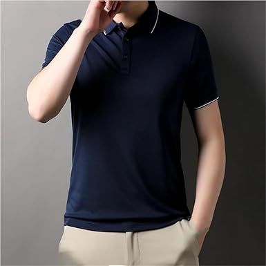 Mens Performance Polo Shirt Athletic Build Quick Drying Sports Fabric Golf Tennis Workout Top