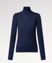 Turtleneck pullover with decorative tag