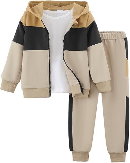 Toddler Boy Clothes Fall Winter Outfits Boy's Tracksuits Hoodie Sweatshirt Tops Sweatpants Zipper Coat Jacket