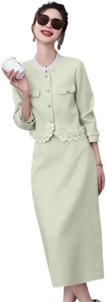 Women Small Fragrance Style Set Dress Two Piece Suite