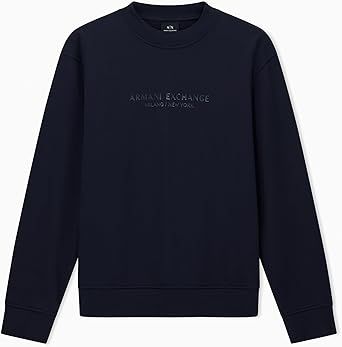 Armani Exchange Men's Milano/Ny Zip Crewneck Sweatshirt
