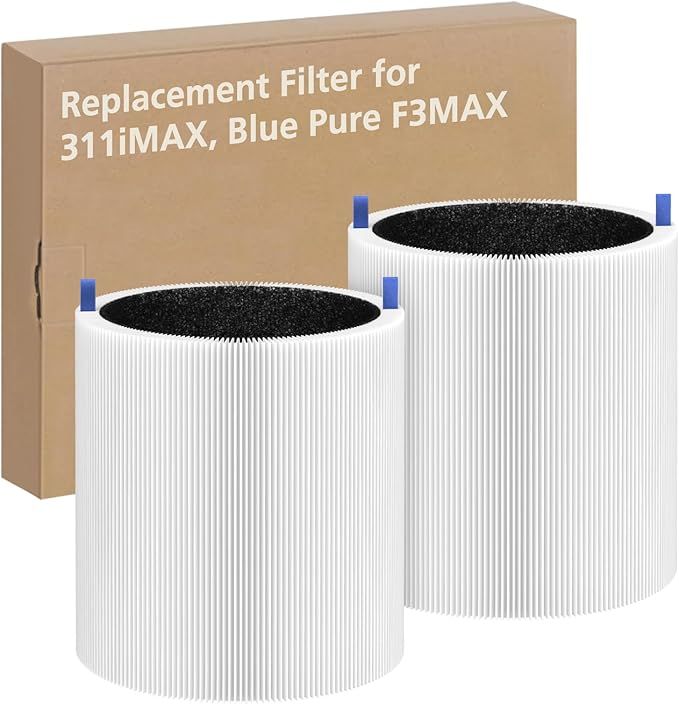 2 Pack 311i Max Replacement Filter, Compatible with Blue Pure 311i Max Air Purifier,True HEPA H13 Filter, Blue Pure F3MAX