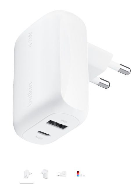 ที่ชาร์จเสียบผนัง Belkin BoostCharge Dual (42 วัตต์)