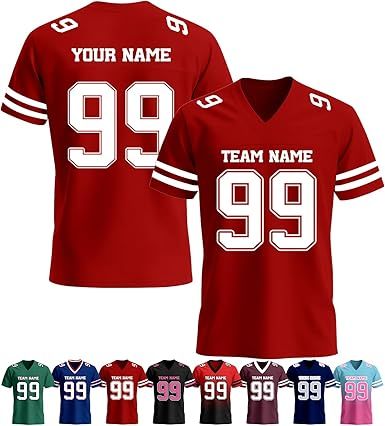 Custom Football Jersey, Personalized Name Number Team Practice Jerseys Football Game Shirt for Men Youth Women Youth