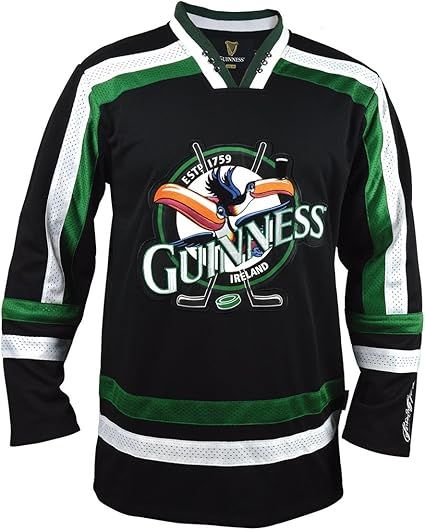 Guinness Toucan Hockey Jersey Embroidered Polyester Athletic Shirt Official Merchandise
