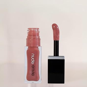 nude envie - Lip Gloss - High-Shine Finish - Moisturizing & Easy Application - Luxury Hydration - Non-Sticky Formula - With Vitamin E & Glycine Soja Oil - Vegan, Paraben-Free & Cruelty-Free - Special