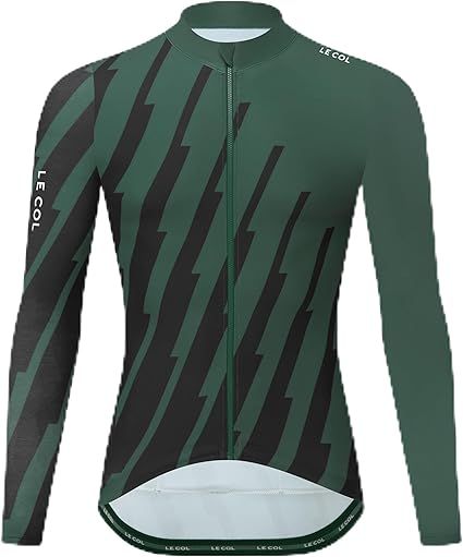LE COL Men’s Pro Long Sleeve Jersey | Breathable Cycling Shirt | Rear Pockets, Force Lycra Construction, Zip Closure