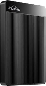 UnionSine 500GB Ultra Slim Portable External Hard Drive HDD-USB 3.0 for PC, Mac, Laptop, PS4, Xbox one, Xbox 360-(Black)
