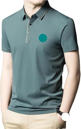 Men's Summer Short Sleeve Polo Shirt Comfortable Breathable Stylish Golf Performance Lightweight Quick-Drying Casual Wear