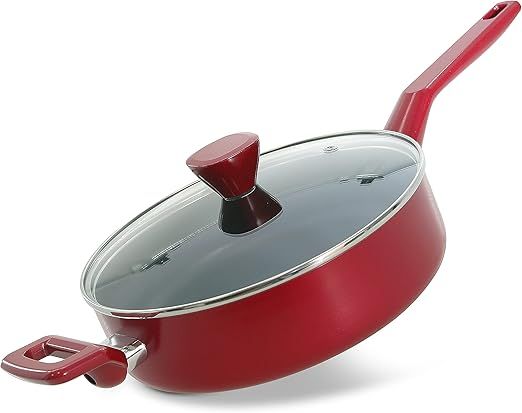 NutriChef Sautepan Pot with Lid - Non-Stick High-Qualified Kitchen Cookware with See-Through Tempered Glass Lids, 3 QT. (Works with Model: NCCWA13RD)