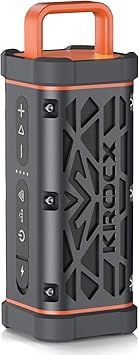 TRAVOR All-Aluminum Magnetic Portable Speaker, Outdoor Wireless BT Speakers with Rugged Metal Body, 45W, IP68 Waterproof Speaker, 25H Playtime for Golf Cart, Camping, Beach, Meteorite Gray