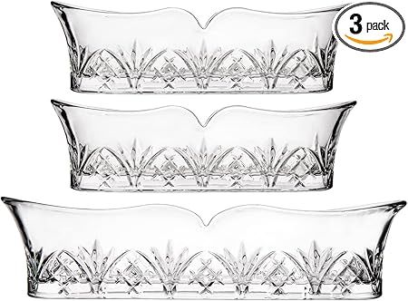 Godinger Fork, Spoon and Knive Glass Cutlery Caddy Organizer, Kitchenware & Storage, Set of 3