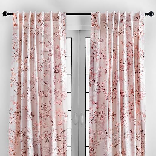 Maison d' Hermine Curtains for Living Room 100% Cotton 108 inch Length Two Panel Light Filtering Curtains for Windows with Rod and Loop Pockets Easter Decorations (Equinoxe - Beige, 50" W x 108" L)