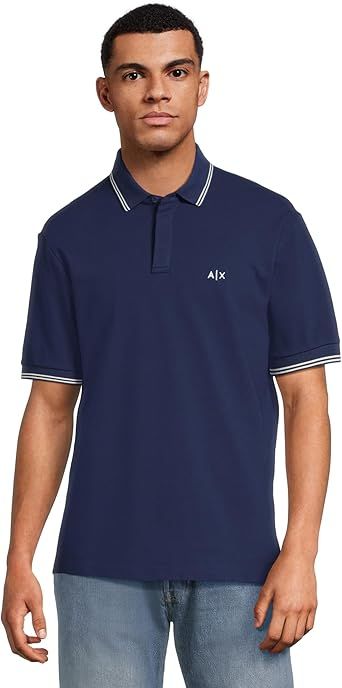 Armani Exchange Men's Regular Fit Small Logo Cotton Polo