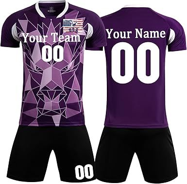 Custom Soccer Jersey Set Kids Adults with Name Number Team Logo Personalized Boy Girl Soccer Uniform Set