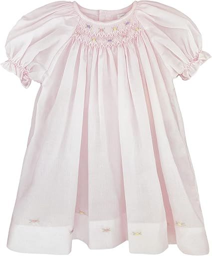Petit Ami Baby Girls' Daydress with Embroidered Hem