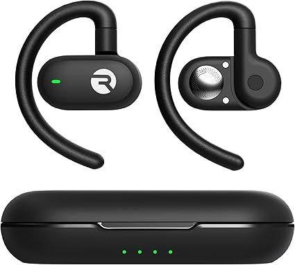 Raycon Fitness Open Ear Earbuds – Open Ear Headphones, Earbuds Wireless Bluetooth, Running Headphones, Sweat & Water-Resistant Earphones, 40 Hours Battery Life (Black)