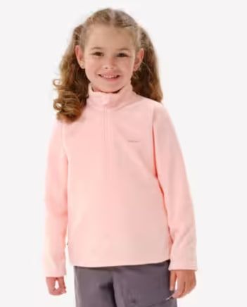 MH100 Fleece Hiking Jacket for Kids Ages 2-6 (Pink)