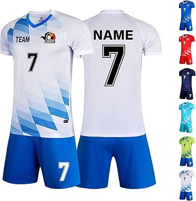 LAIFU Custom Adult Kids Soccer Jersey Set with Personalized Name Team Name Number Logo Soccer Jersey