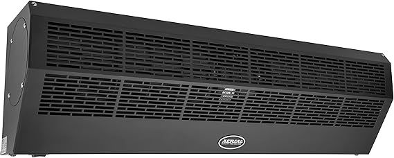 DuraSteel Wall Mounted Air Curtains for Doors Commercial - 36 Inch Black Fly Fans - Super Power Over Door Fan with MS Switch - Sliding Under Door Fans to Move Air Curtain Blower Keep Flies Bugs Out
